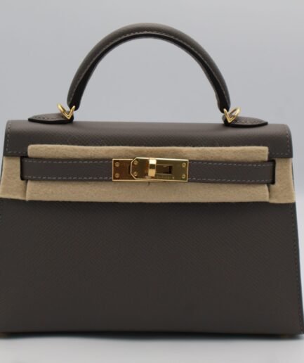 Mini Kelly 20 Gris Meyer Epsom Ghw U