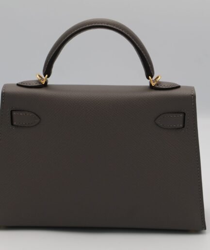 Mini Kelly 20 Gris Meyer Epsom Ghw U