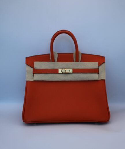 Birkin 25 Orange Epsom Ghw