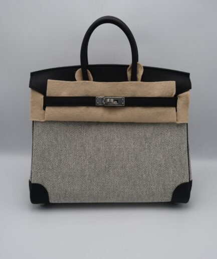 Birkin 25 Black Toile Swift Phw K