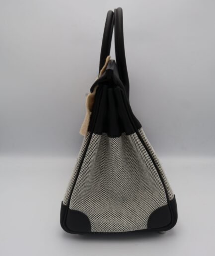 Birkin 25 Black Toile Swift Phw K