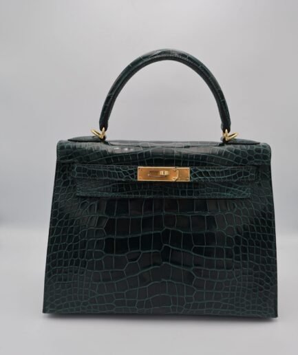 Kelly 28 Vert Cypres Shiny Alligator Ghw