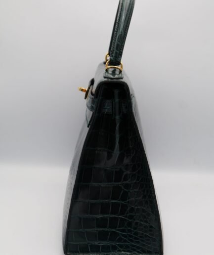Kelly 28 Vert Cypres Shiny Alligator Ghw