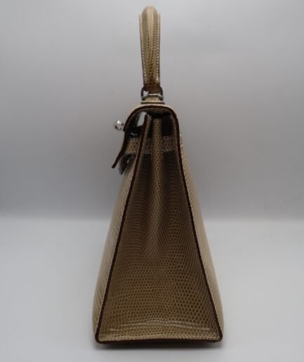 Kelly 25 Ficelle Lizard Ruthenium Hw J