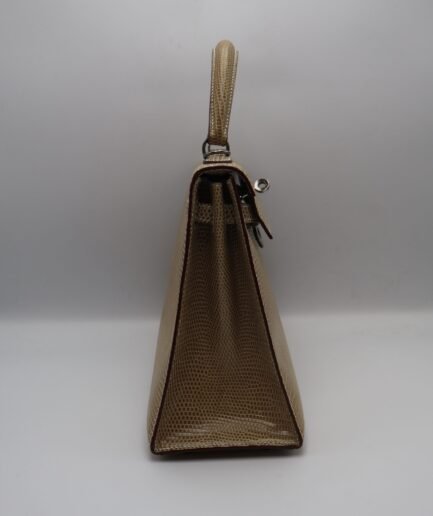 Kelly 25 Ficelle Lizard Ruthenium Hw J